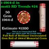 Image 1 : Shotgun Lincoln 1c roll, 1964-d 50 pcs Bank Wrapper.