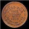 Image 3 : 1863 Good For One Cent Civil War Token 1c Grades Choice AU
