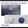 Image 1 : 1972-s Silver Uncirculated Eisenhower Silver Dollar in Original Packaging