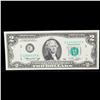 Image 2 : 1976 $2 Federal Reserve Note 1st Day of Issue, with Stamp Grades Gem CU