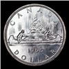 Image 3 : 1965 Small Beads, Pointed 5 Canada Dollar $1 Grades GEM+ UNC PL