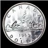 Image 3 : 1965 Small Beads, Pointed 5 Canada Dollar $1 Grades GEM++ PL