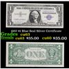 Image 1 : 1957 $1 Blue Seal Silver Certificate Grades Select CU