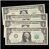 Image 2 : 4 x Consecutive Serial Numbered 2006 $1 Green Seal Federal Reserve Notes Grades CU