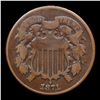 Image 2 : 1871 Two Cent Piece 2c Grades vf+