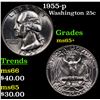 Image 1 : 1955-p Washington Quarter 25c Grades GEM+ Unc