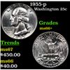 Image 1 : 1955-p Washington Quarter 25c Grades GEM++ Unc