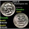 Image 1 : 1955-d Washington Quarter 25c Grades Choice+ Unc
