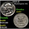 Image 1 : 1955-d Washington Quarter 25c Grades GEM+ Unc