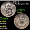 Image 1 : 1951-s Washington Quarter 25c Grades GEM+ Unc