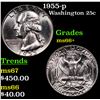 Image 1 : 1955-p Washington Quarter 25c Grades GEM++ Unc