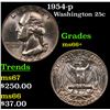 Image 1 : 1954-p Washington Quarter 25c Grades GEM++ Unc