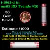 Image 1 : Shotgun Lincoln 1c roll, 1962-d 50 pcs Bank Wrapper.