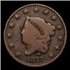 Image 2 : 1827 Coronet Head Large Cent 1c Grades f, fine