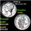 Image 1 : 1941-p Mercury Dime 10c Grades GEM++ Unc