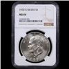 Image 2 : NGC 1972-s silver Eisenhower Dollar $1 Graded ms66 By NGC