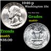 Image 1 : 1946-p Washington Quarter 25c Grades Choice+ Unc