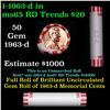 Image 1 : Shotgun Lincoln 1c roll, 1963-d 50 pcs Bank Wrapper.