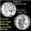 Image 1 : 1944-d Mercury Dime 10c Grades GEM++ FSB