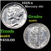 Image 1 : 1918-s Mercury Dime 10c Grades Choice Unc