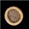 Image 2 : Mixed small cents 1c orig shotgun roll, 1917-d Wheat Cent, 1863 Indian Cent other end, Brinks Wrappe