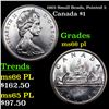 Image 1 : 1965 Small Beads, Pointed 5 Canada Dollar $1 Grades GEM+ UNC PL