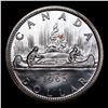 Image 3 : 1965 Small Beads, Pointed 5 Canada Dollar $1 Grades GEM+ UNC PL