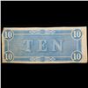 Image 3 : 1864 $10 Confederate Note, T68 Grades Select AU