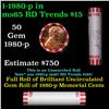 Image 1 : Shotgun Lincoln 1c roll, 1980-p 50 pcs Bank Wrapper.