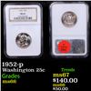Image 1 : NGC 1952-p Washington Quarter 25c Graded ms66 BY NGC