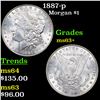 Image 1 : 1887-p Morgan Dollar $1 Grades Select+ Unc