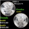 Image 1 : 1881-s Morgan Dollar $1 Grades GEM+ Unc