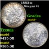 Image 1 : 1883-o Morgan Dollar $1 Grades GEM+ Unc