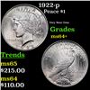 Image 1 : 1922-p Peace Dollar $1 Grades Choice+ Unc