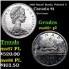 Image 1 : 1965 Small Beads, Pointed 5 Canada Dollar $1 Grades GEM++ PL