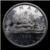 Image 3 : 1965 Small Beads, Pointed 5 Canada Dollar $1 Grades GEM++ PL