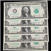 Image 2 : 5x Consecutive 1981 $1 Federal Reserve Notes (Philadelphia, PA), All CU Grades CU