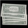 Image 3 : 5x Consecutive 1981 $1 Federal Reserve Notes (Philadelphia, PA), All CU Grades CU