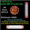 Image 1 : Shotgun Lincoln 1c roll, 1975-d 50 pcs Bank Wrapper.