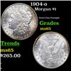 Image 1 : 1904-o Morgan Dollar $1 Grades GEM Unc