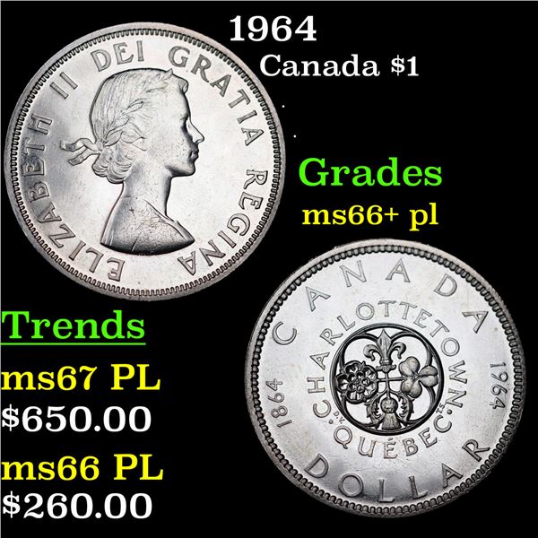1964 Canada Dollar $1 Grades GEM++ PL