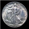 Image 2 : 1941-d Walking Liberty Half Dollar 50c Grades Select Unc
