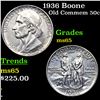 Image 1 : 1936 Boone Old Commem Half Dollar 50c Grades GEM Unc