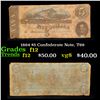 Image 1 : 1864 $5 Confederate Note, T69 Grades f, fine