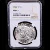 Image 2 : NGC 1922-d Peace Dollar $1 Graded ms63 By NGC
