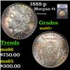 Image 1 : 1888-p Morgan Dollar $1 Graded ms65+ BY SEGS