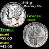 Image 1 : 1941-p Mercury Dime 10c Grades GEM+ Unc