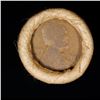 Image 2 : Mixed small cents 1c orig shotgun roll, 1918-d Wheat Cent, 1863 Indian Cent other end, Brinks Wrappe