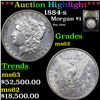 Image 1 : ***Auction Highlight*** 1884-s Morgan Dollar $1 Graded Select Unc BY USCG (fc)