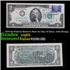 Image 1 : 1976 $2 Federal Reserve Note 1st Day of Issue, with Stamp Grades Gem CU